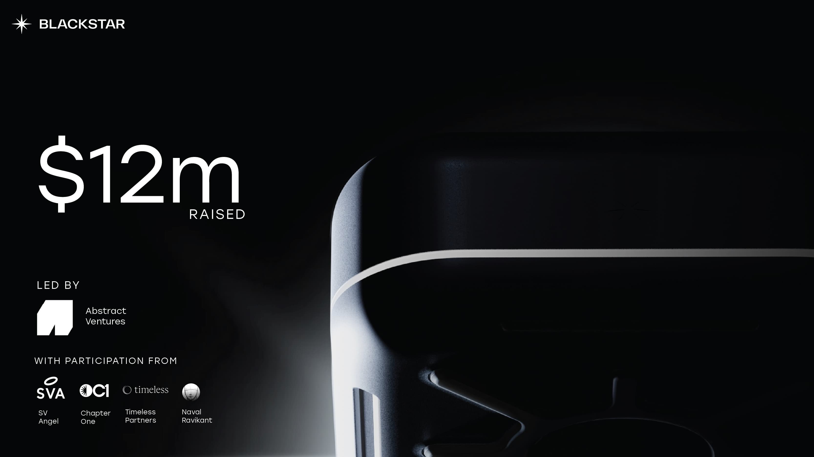 Blackstar $12m seed round announcement graphic